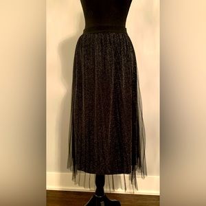 [NWOT] Metallic Ballerina Long Skirt (Size: XS/S?)